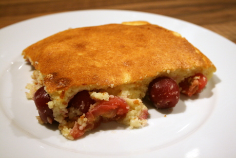 Griessauflauf mit Kirschen