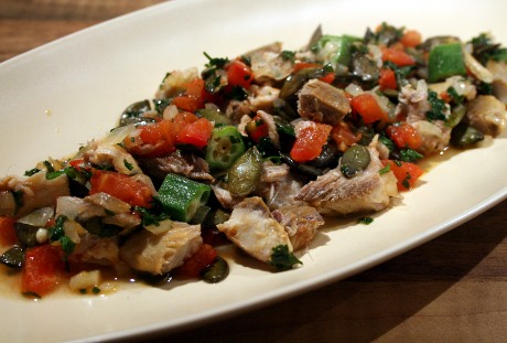 Fisch mit Kürbiskernsauce